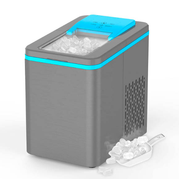 Portable Electric Countertop Ice Maker Automatic Scoop Basket for Hotels Outdoor