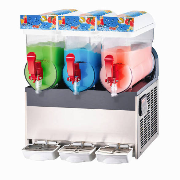 3x 15L Electric Automatic Stainless Steel Commercial Slushie Machine Frozen Drink Maker